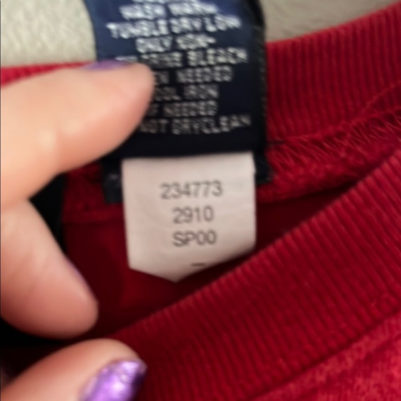 GAP Kids Red Long Sleeve Tee with Logo - Picture 4 of 5